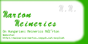 marton meinerics business card